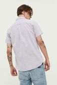 Бавовняна сорочка Superdry чоловіча колір фіолетовий regular класичний комір