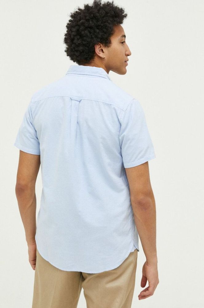 Бавовняна сорочка Superdry чоловіча regular комір button-down колір блакитний (3185002) фото 3
