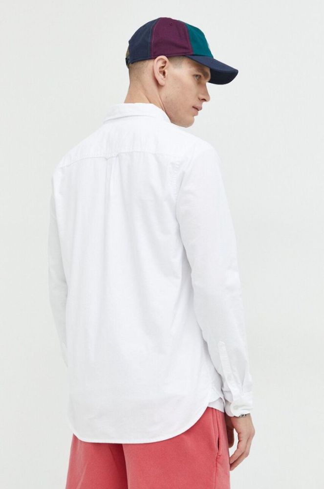 Бавовняна сорочка Superdry чоловіча колір білий regular комір button-down (3000149) фото 4