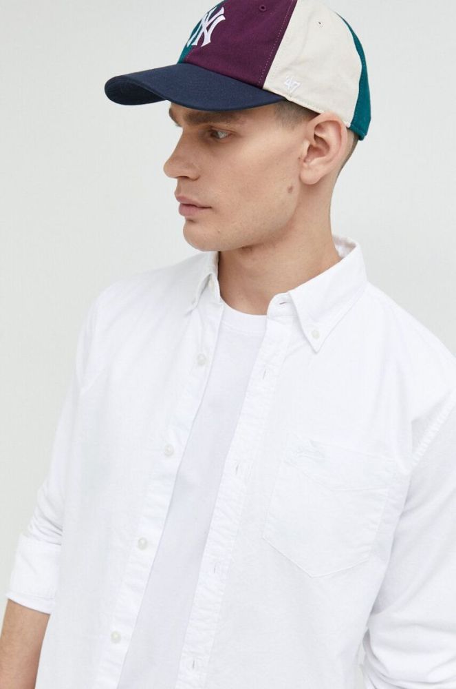 Бавовняна сорочка Superdry чоловіча колір білий regular комір button-down (3000149) фото 5