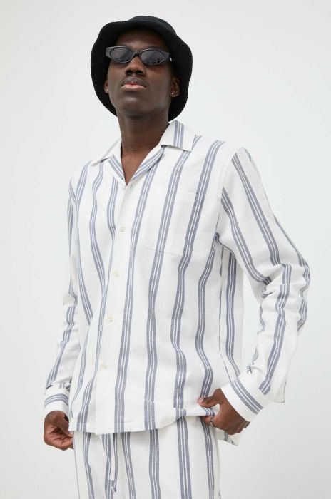 Бавовняна сорочка Les Deux чоловіча regular колір блакитний (3150704)