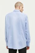 Бавовняна сорочка HUGO чоловіча regular класичний комір колір блакитний (3190924)