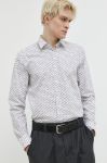Бавовняна сорочка HUGO чоловіча колір білий slim класичний комір (3144348) Бавовняна сорочка HUGO чоловіча колір білий slim класичний комір (3144348)