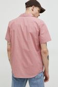 Бавовняна сорочка HUGO чоловіча колір рожевий regular