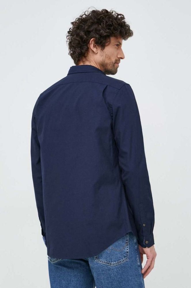 Бавовняна сорочка PS Paul Smith чоловіча колір синій slim комір button-down фото 4