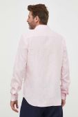 Сорочка з льону North Sails колір рожевий regular класичний комір
