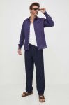 Сорочка з льону North Sails колір синій regular класичний комір (3150761) Сорочка з льону North Sails колір синій regular класичний комір (3150761)