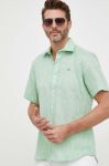 Сорочка з льону North Sails колір зелений regular класичний комір Сорочка з льону North Sails колір зелений regular класичний комір