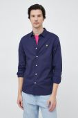 Сорочка Lyle & Scott чоловіча колір синій slim класичний комір