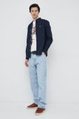 Бавовняна сорочка Lyle & Scott чоловіча колір синій regular комір button-down Бавовняна сорочка Lyle & Scott чоловіча колір синій regular комір button-down