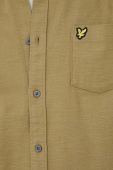 Бавовняна сорочка Lyle & Scott чоловіча колір зелений regular комір button-down (3103363)