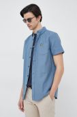 Бавовняна сорочка Lyle & Scott чоловіча regular комір button-down колір блакитний (3112573)