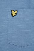 Бавовняна сорочка Lyle & Scott чоловіча regular комір button-down колір блакитний (3112573)