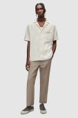 Сорочка з домішкою льону AllSaints колір бежевий relaxed