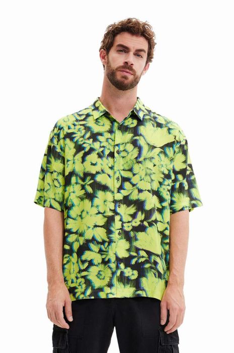 Сорочка Desigual чоловіча колір чорний regular класичний комір (3181129)