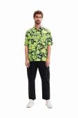 Сорочка Desigual чоловіча колір чорний regular класичний комір (3181129)
