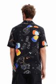 Сорочка Desigual чоловіча колір чорний regular класичний комір (3175775)