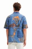 Сорочка Desigual чоловіча колір синій relaxed
