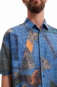 Сорочка Desigual чоловіча колір синій relaxed