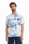 Сорочка Desigual чоловіча колір синій regular класичний комір Сорочка Desigual чоловіча колір синій regular класичний комір