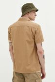 Бавовняна сорочка Solid чоловіча колір бежевий regular класичний комір