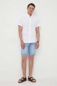 Бавовняна сорочка Tommy Hilfiger чоловіча колір білий slim комір button-down (3314103)