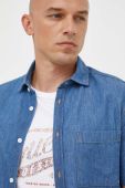 Джинсова сорочка United Colors of Benetton чоловіча regular класичний комір колір блакитний (3339474)