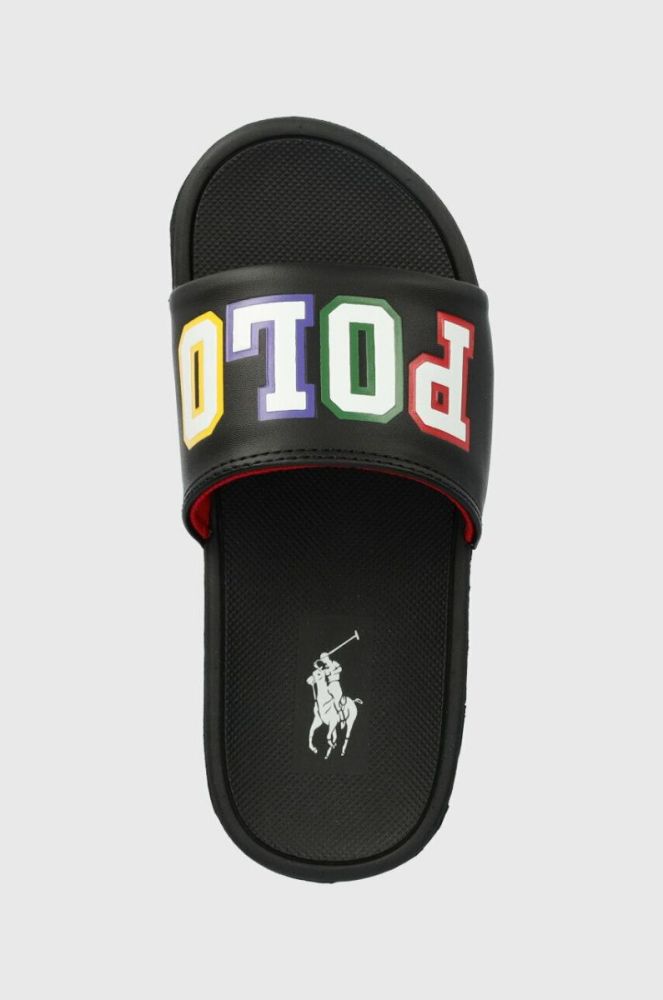 Дитячі шльопанці Polo Ralph Lauren колір чорний (3000172) фото 4