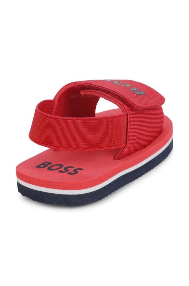 Дитячі шльопанці BOSS колір червоний (3069886) фото 3