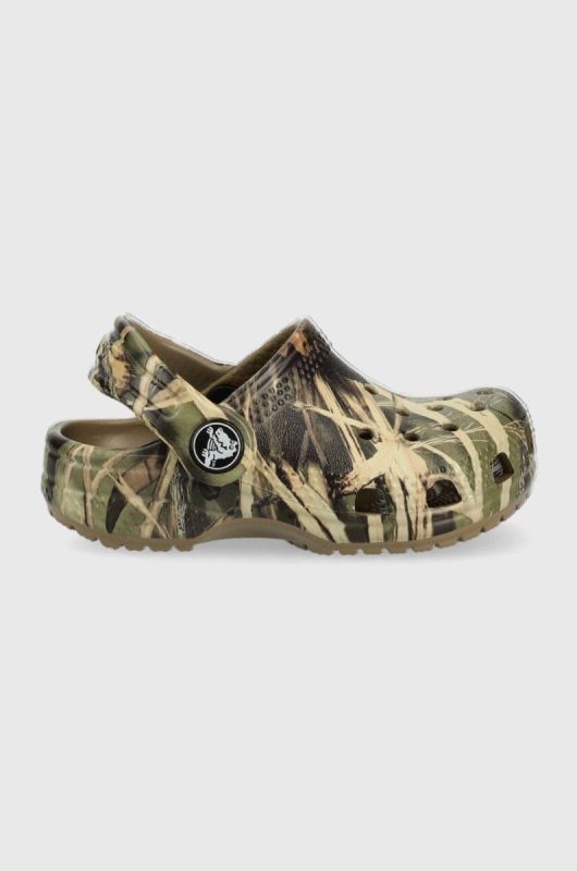 Дитячі шльопанці Crocs колір зелений (3206953)