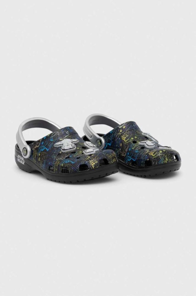 Дитячі шльопанці Crocs CLASSIC GROGU CLOG колір чорний фото 2