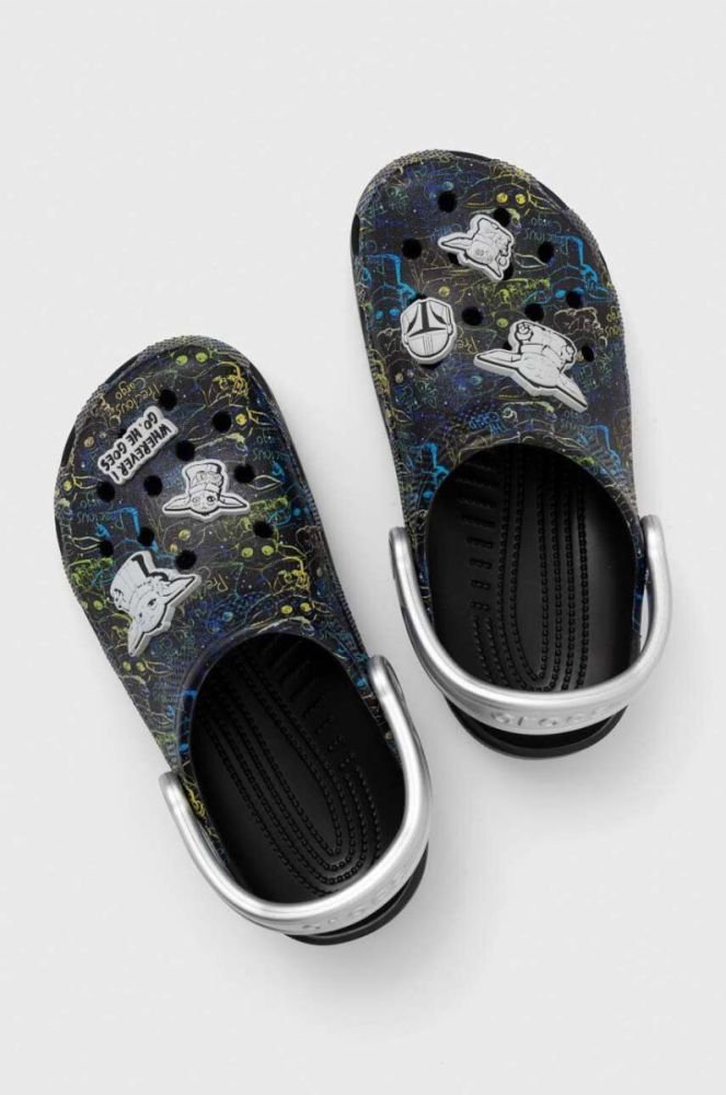 Дитячі шльопанці Crocs CLASSIC GROGU CLOG колір чорний фото 4