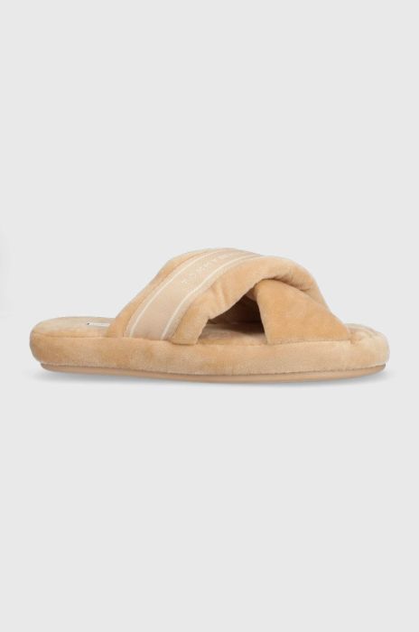 Тапочки Tommy Hilfiger Comfy Home Slippers With Straps колір бежевий (2810702)