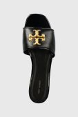 Шкіряні шльопанці Tory Burch Eleanor жіночі колір чорний 88744-004