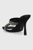 Шльопанці Steve Madden Jetsetter жіночі колір чорний на шпильці SM11002266