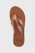 В'єтнамки Roxy жіночі колір коричневий на плоскому ходу (3061472)