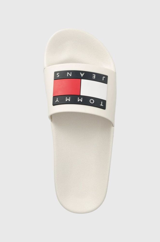Шльопанці Tommy Jeans FLAG POOL SLD ESS жіночі колір білий EN0EN02115 фото 4
