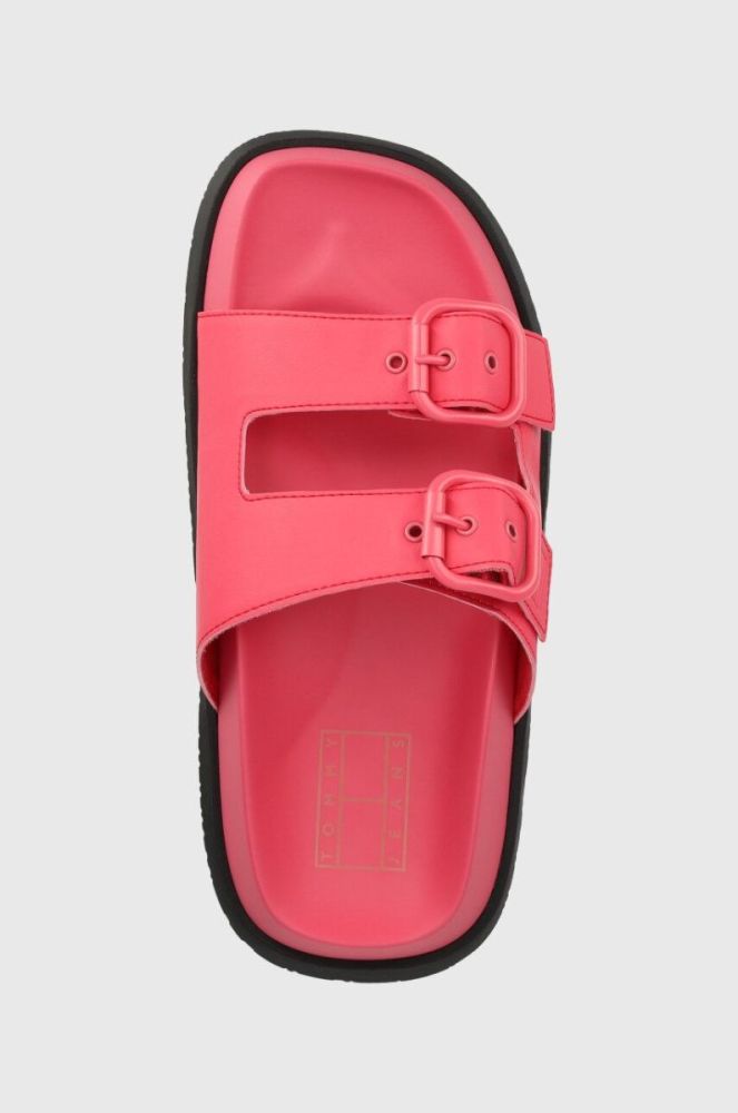 Шльопанці Tommy Jeans FANCY SANDAL жіночі колір рожевий EN0EN02136 фото 4