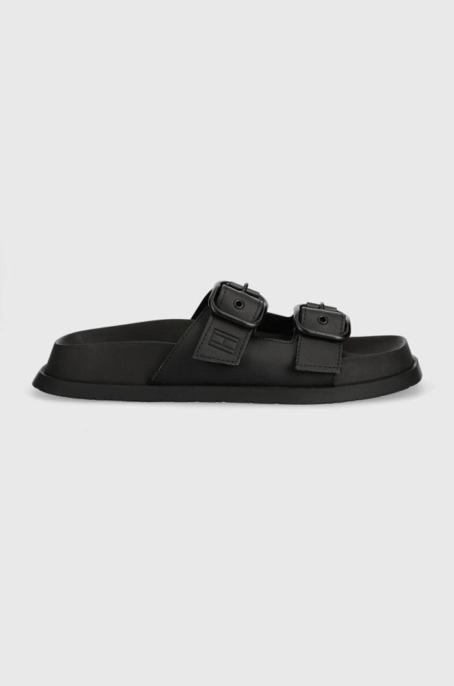 Шльопанці Tommy Jeans FANCY SANDAL жіночі колір чорний EN0EN02136