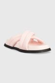 Шльопанці Tommy Jeans FANCY PADDED SANDAL жіночі колір рожевий EN0EN02175