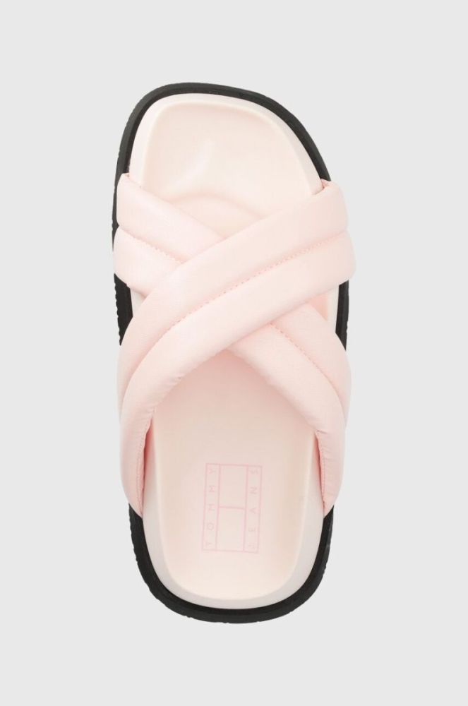 Шльопанці Tommy Jeans FANCY PADDED SANDAL жіночі колір рожевий EN0EN02175 фото 4