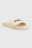 Шльопанці Tommy Jeans GRAPHIC POOL SLIDE жіночі колір бежевий EN0EN02178 Шльопанці Tommy Jeans GRAPHIC POOL SLIDE жіночі колір бежевий EN0EN02178