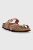 Замшеві шльопанці Birkenstock Mayari SFB жіночі колір рожевий 1024049 1024049-OldRose