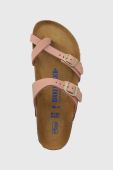 Замшеві шльопанці Birkenstock Mayari SFB жіночі колір рожевий 1024049 1024049-OldRose