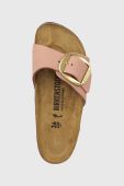 Шкіряні шльопанці Birkenstock MADRID BIG BUCKLE жіночі колір рожевий 1024039 1024039-OldRose