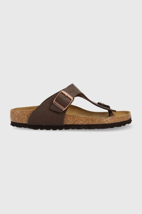 В'єтнамки Birkenstock RAMSES жіночі колір коричневий на плоскому ходу 44703 44703-darkbrown