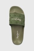 Шльопанці Pepe Jeans SLIDER жіночі колір зелений PLS70126