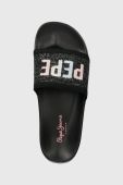 Шльопанці Pepe Jeans SLIDER жіночі колір чорний PLS70128