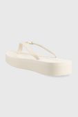 В'єтнамки Tommy Hilfiger TH MONOGRAM FLAT SANDAL жіночі колір білий на платформі FW0FW06964