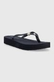 В'єтнамки Tommy Hilfiger TH MONOGRAM FLAT SANDAL жіночі колір бежевий на платформі FW0FW06964